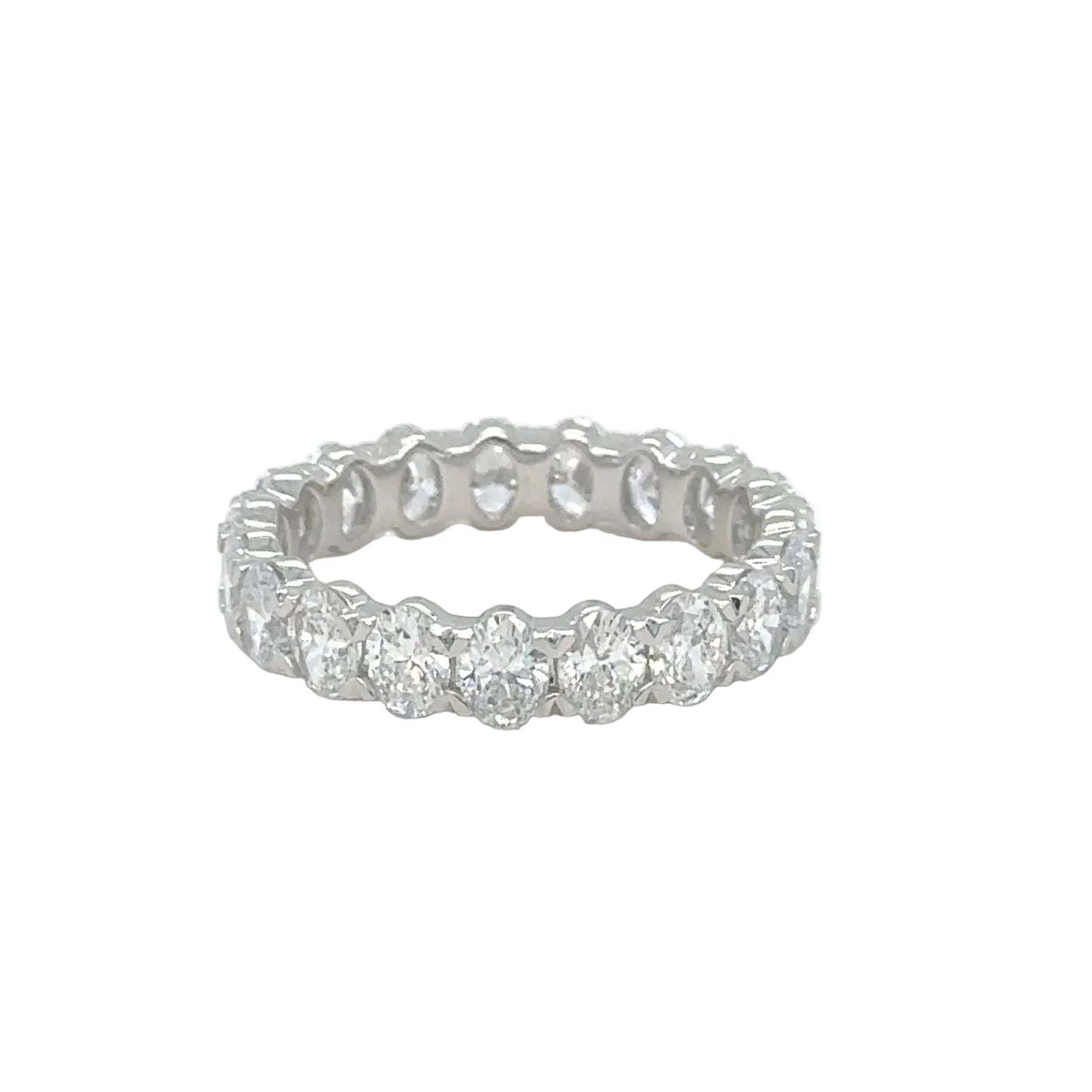 14k White Gold and Lab diamonds Eternity Ring