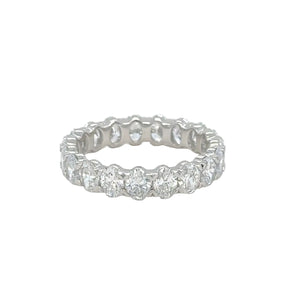 14k White Gold and Lab diamonds Eternity Ring