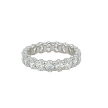 Load image into Gallery viewer, 14k White Gold and Lab diamonds Eternity Ring