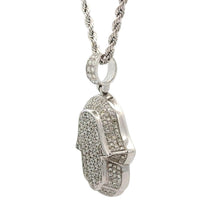 Load image into Gallery viewer, 14k Gold Hamsa Diamond Pendant and Gold Rope Chain Set. ( Choose your color)