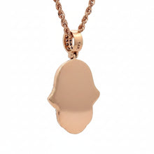 Load image into Gallery viewer, 14k Gold Hamsa Diamond Pendant and Gold Rope Chain Set. ( Choose your color)
