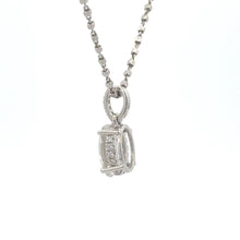 Load image into Gallery viewer, 14k White Gold and Diamond Oval Shaped Necklace