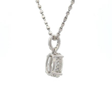 Load image into Gallery viewer, 14k White Gold and Diamond Oval Shaped Necklace