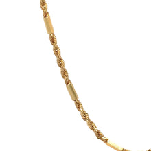 Load image into Gallery viewer, Yellow gold Rope Chain with Bar/Box accents