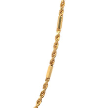 Load image into Gallery viewer, Yellow gold Rope Chain with Bar/Box accents