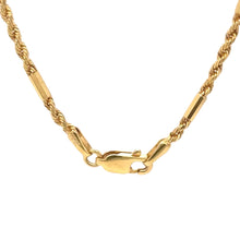 Load image into Gallery viewer, Yellow gold Rope Chain with Bar/Box accents