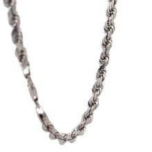 Load image into Gallery viewer, 14k white gold Rope chain