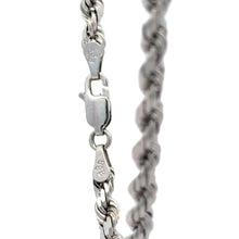 Load image into Gallery viewer, 14k white gold Rope chain