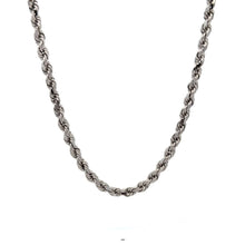 Load image into Gallery viewer, 14k white gold Rope chain