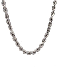 Load image into Gallery viewer, 14k white gold Rope chain