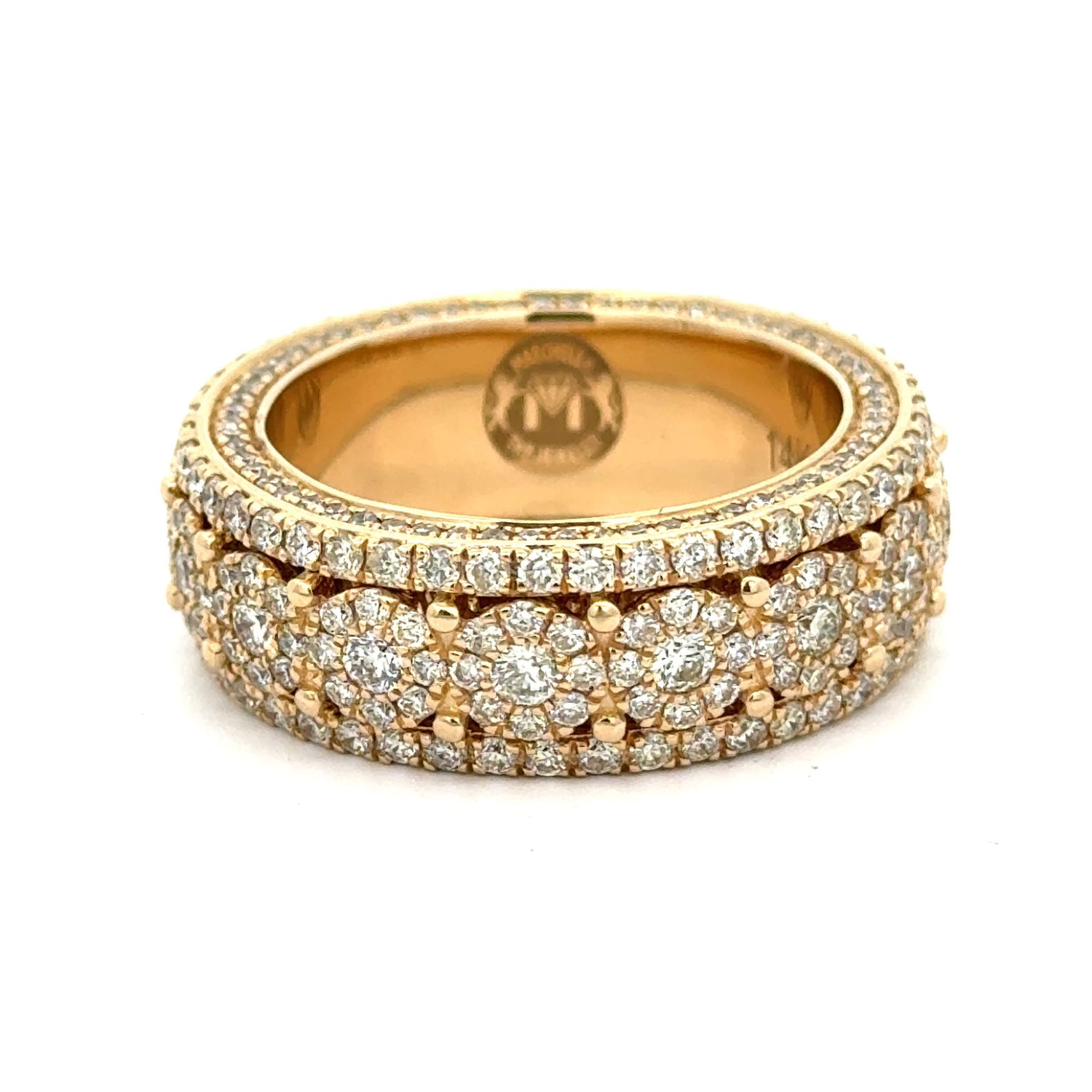 14k gold and diamond Eternity Band (choose your color)