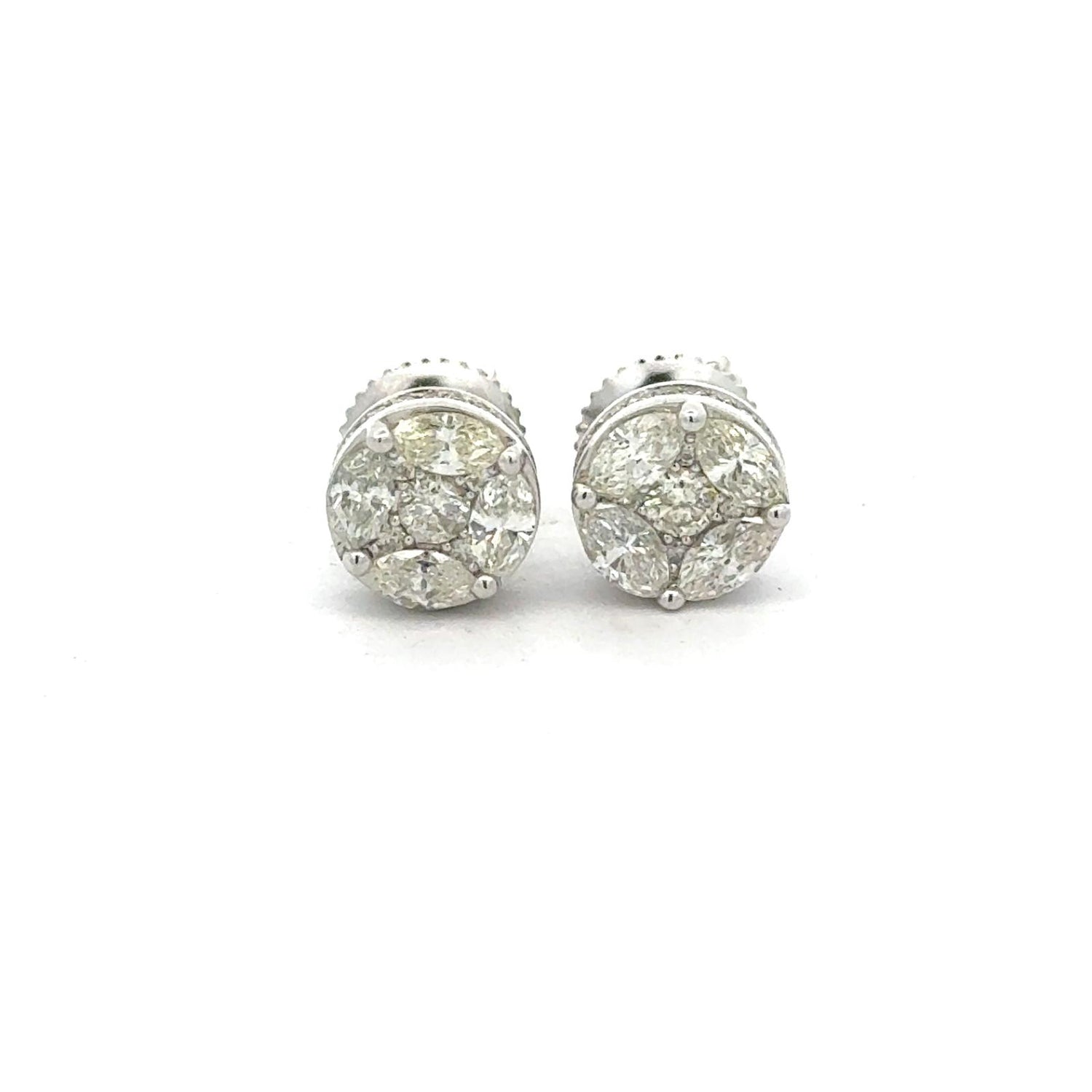 14k gold and diamond Fancy Earrings (choose your color)