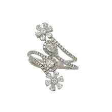 Load image into Gallery viewer, 18k white gold and diamond Fancy Ring + 14k white gold and diamond Fancy Earrings (VALENTINE`S DAY SPECIAL)