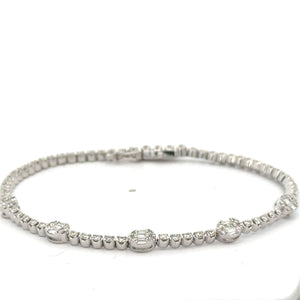 14k white gold and diamond Fancy Bracelet and Heart Earrings (VALENTINE`S DAY SPECIAL)