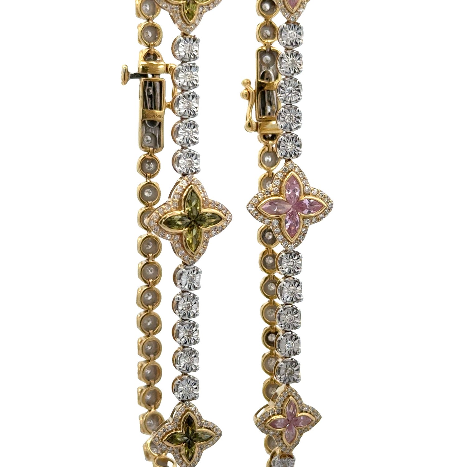 Gold and Diamond Fancy Bracelet (choose your color)
