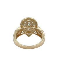 Load image into Gallery viewer, 14K Yellowgold Pear Shape Ring with Round Diamonds