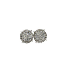 Load image into Gallery viewer, 14K Gold and Diamond Round and Baguette Shape Earrings