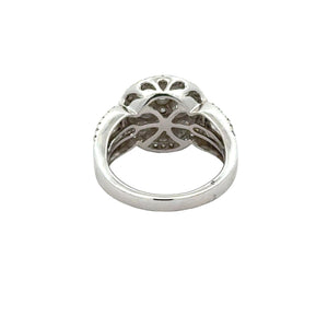 14k White Gold Ladies Ring with Round Diamonds
