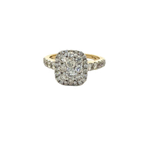 14K 3 Piece Bridal set Ladies Engagement Ring with Round Diamonds