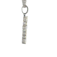 Load image into Gallery viewer, 14k Gold Cross Pendant with Round and Pear Shape Diamonds and Gold Cuban Link Chain Set