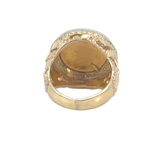 Load image into Gallery viewer, 14k Gold Men’s Cake Diamond Ring with 22k Coin