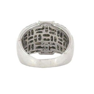 14k Whitegold Men's Ring with Princess Cut Diamonds