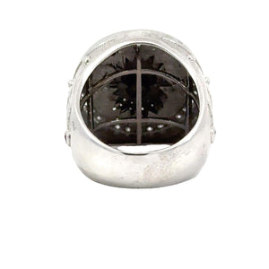 14k White Gold and Diamond Men's Lion Ring