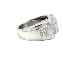 Load image into Gallery viewer, 14k White Gold Men&#39;s Ring with Princess Cut Diamonds