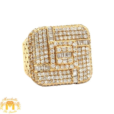 14k YellowGold and Diamond Men's Ring