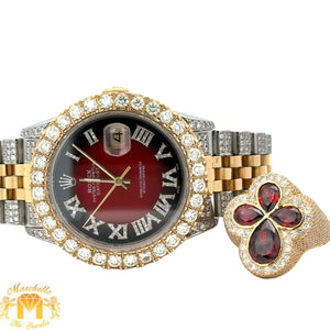 36mm Rolex Diamond Watch with Two-Tone Jubilee Band + Yellow Gold and Diamond  Ring