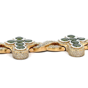 10k yellow gold and diamond Cross Bracelet
