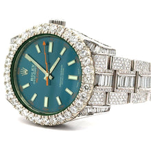 Load image into Gallery viewer, Iced out 40mm Rolex Diamond Watch with Stainless Steel Oyster Bracelet