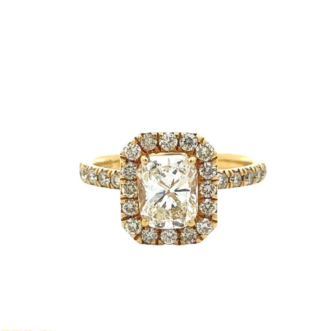 18k yellow gold and diamond Engagement Ring