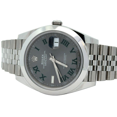 Rolex Datejust 41mm Model 126300 - Wimbledon Dial, Stainless Steel Jubilee Bracelet (2024, papers)