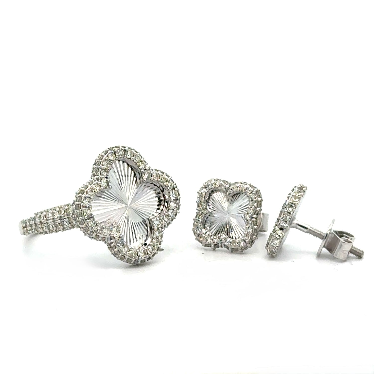 Yellow Gold & Diamond Ring and Earrings Set – Luxury Jewelry | Marchello the Jeweler (choose your color)