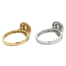 Load image into Gallery viewer, 14k Gold Double Halo Pear-Shaped Engagement Diamond Ring (pear-shaped solitaire center) (Thanksgiving Day Special) (choose your color)