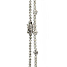 Load image into Gallery viewer, 14k white gold and diamond Fancy Tennis Bracelet