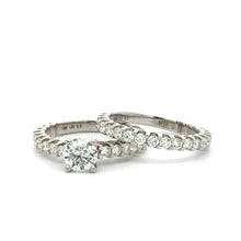 Load image into Gallery viewer, 18k white gold and diamond 2-piece set Engagement Ring