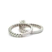 Load image into Gallery viewer, 18k white gold and diamond 2-piece set Engagement Ring