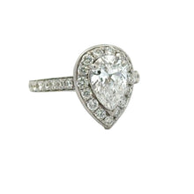 Load image into Gallery viewer, 18K White Gold Lab Diamond Pear Shape Engagement Ring