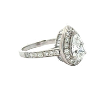 Load image into Gallery viewer, 18K White Gold Lab Diamond Pear Shape Engagement Ring