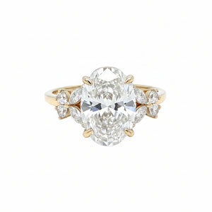 14kt yellow gold and lab diamonds Engagement Ring