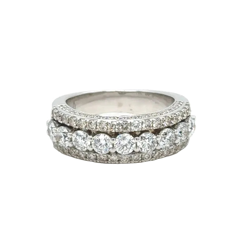 14k gold and Natural Round Diamonds Wedding band.(Choose your color)