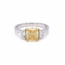Load image into Gallery viewer, 14kt White &amp; Yellow Gold &amp; Yellow diamond Engagement ring