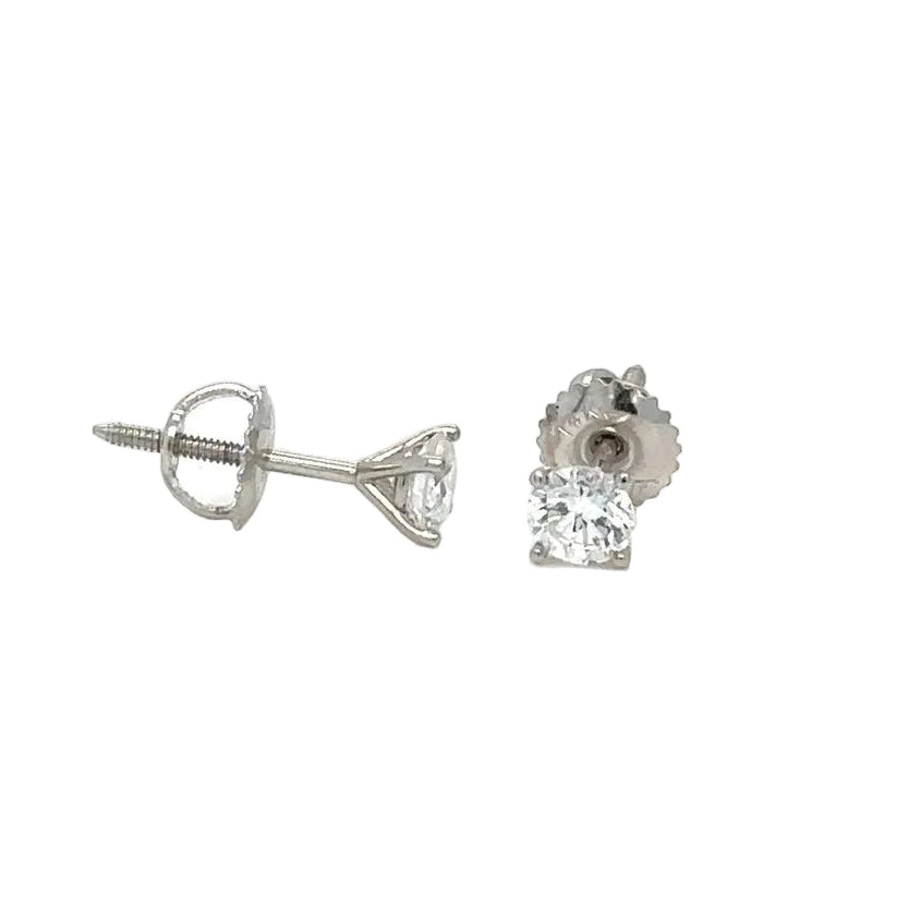 14kt white gold lab grown round diamond.