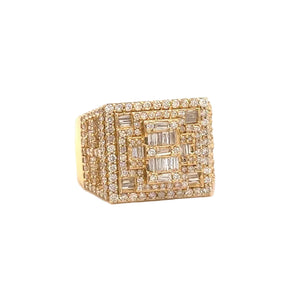 14k yellow gold and diamond Men`s Band