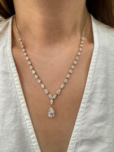 Load image into Gallery viewer, 14k Yellow Gold Lab Diamond necklace in multishape gold setting.