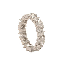 Load image into Gallery viewer, 18k Gold and Natural diamonds Heart Eternity Ring( Choose your color)