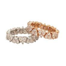Load image into Gallery viewer, 18k Gold and Natural diamonds Heart Eternity Ring( Choose your color)