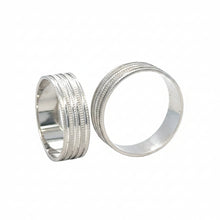 Load image into Gallery viewer, His and Hers 14k White Gold Wedding Band Rings